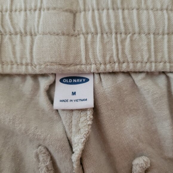 Old Navy Women's Mid-Rise Linen-Blend Cropped Pants - M - Picture 6 of 7